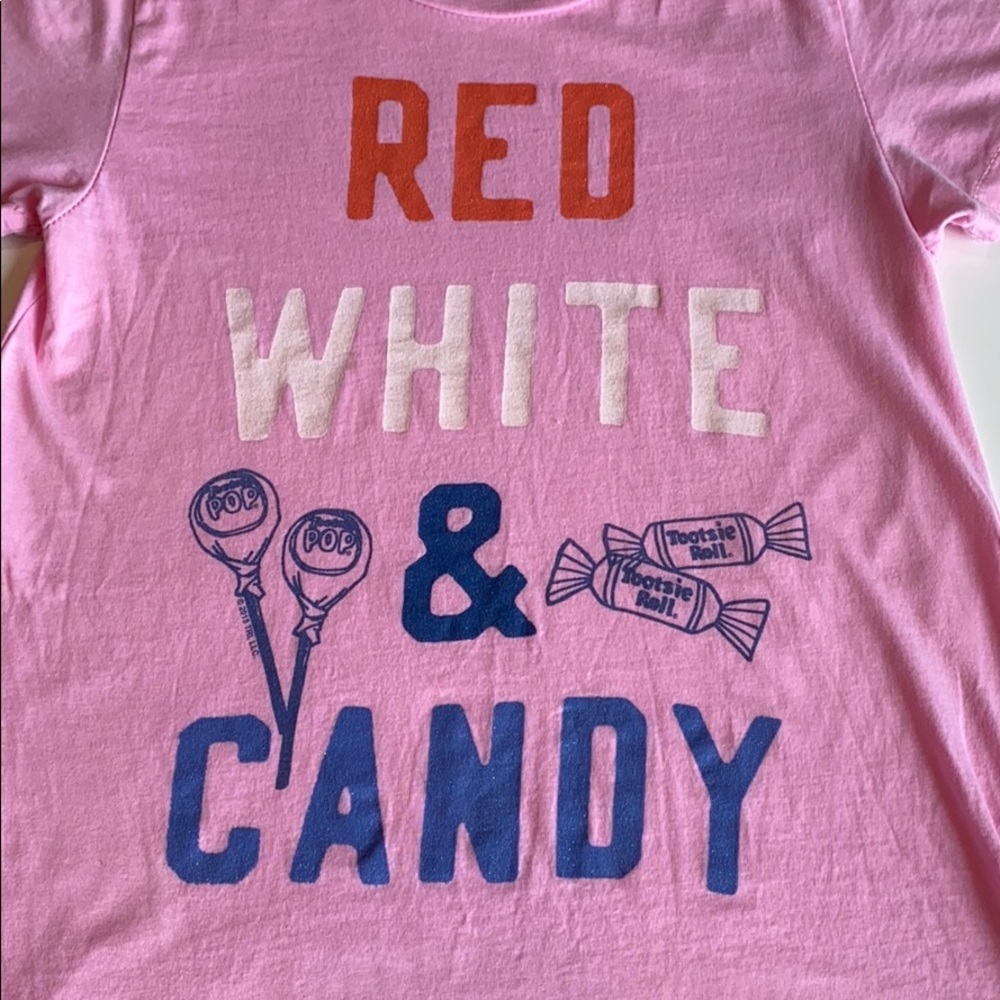 Junk Food Red White and Candy T-shirt Size 10